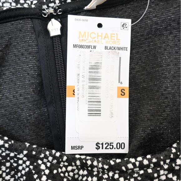 Michael Michael Kors Womens S Jacquard Flounce Fit and Flare Dress NEW - Picture 10 of 11